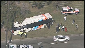 18 wheeler accident with METRO bus on South 610 Loop