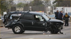 fatal accident Highway 290 Toyota Forerunner ejection