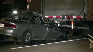 Buick 18-wheeler accident Katy Freeway Grand Parkway